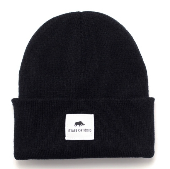 Other - #P State Of Mind Black Beanie Hat Mens Women's Unisex
